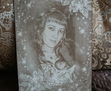 Портрет на дереве - подарок с душой